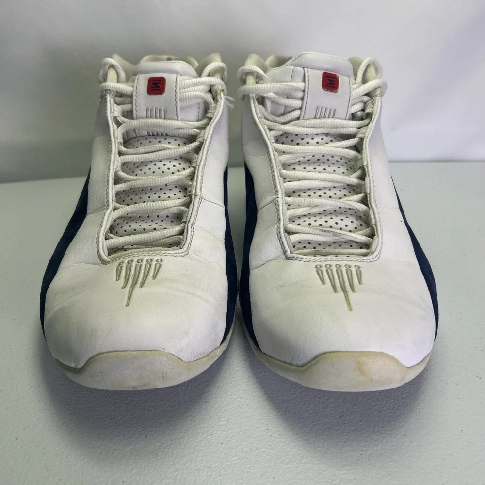 Nike Shox BB4 2012 HOH Olympic Vince Carter White Navy Men's Size 10 376918-100